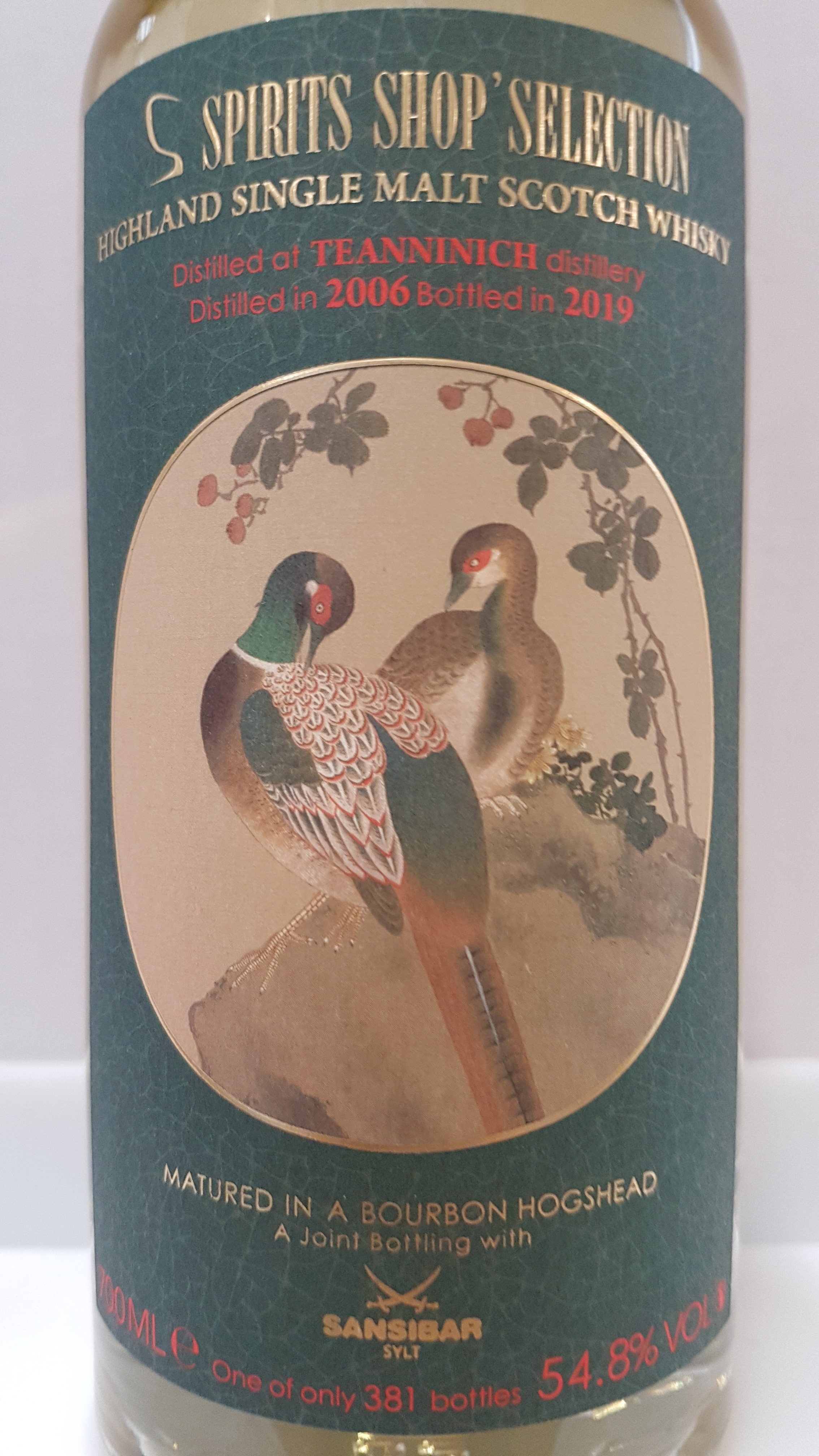 Teaninich 12y - Chinese Birds Label