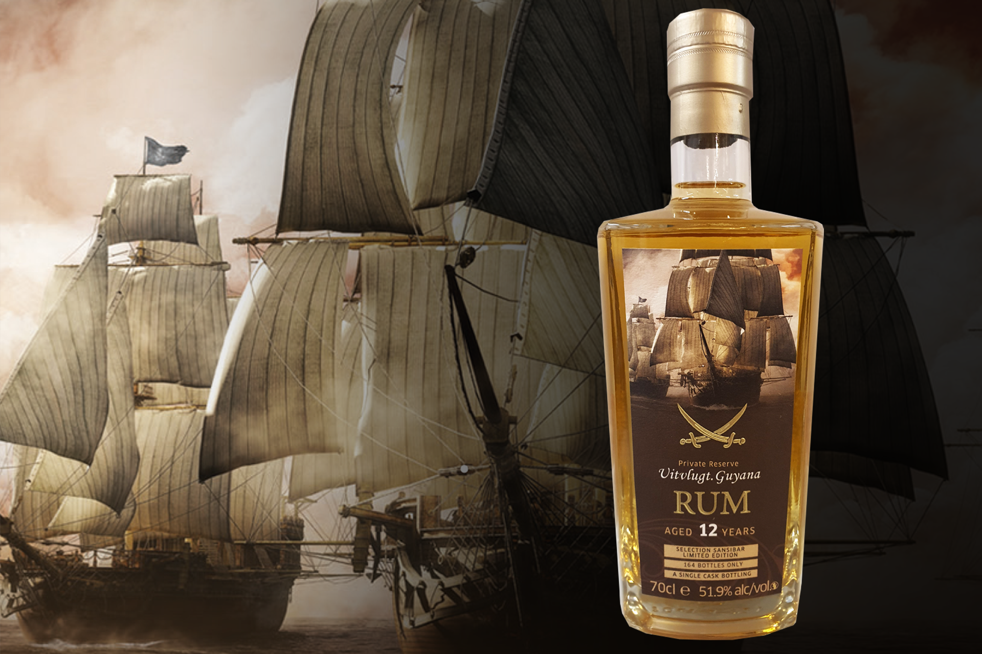 Guyana Rum (Uitvlugt Stills) - Pirat Label