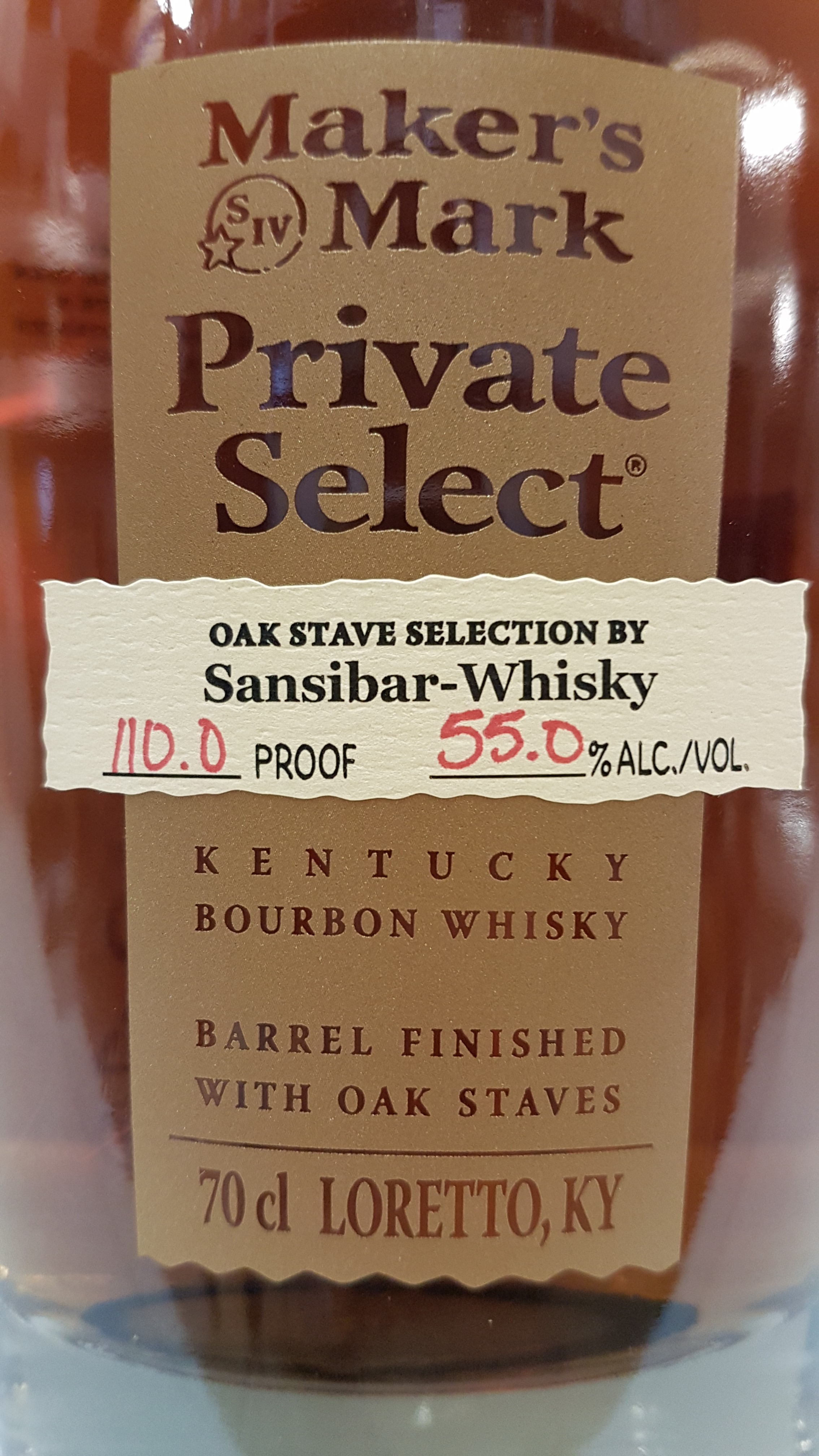 Maker's Mark Private Select NAS - Maker's Mark for Sansibar Whisky